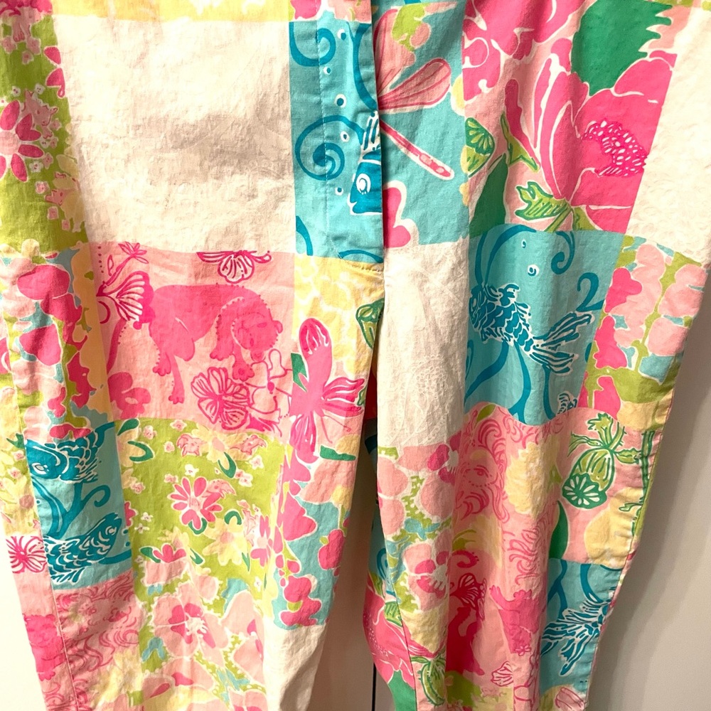 Lilly Pulitzer Multi Petal Patch Patchwork Croppe… - image 3